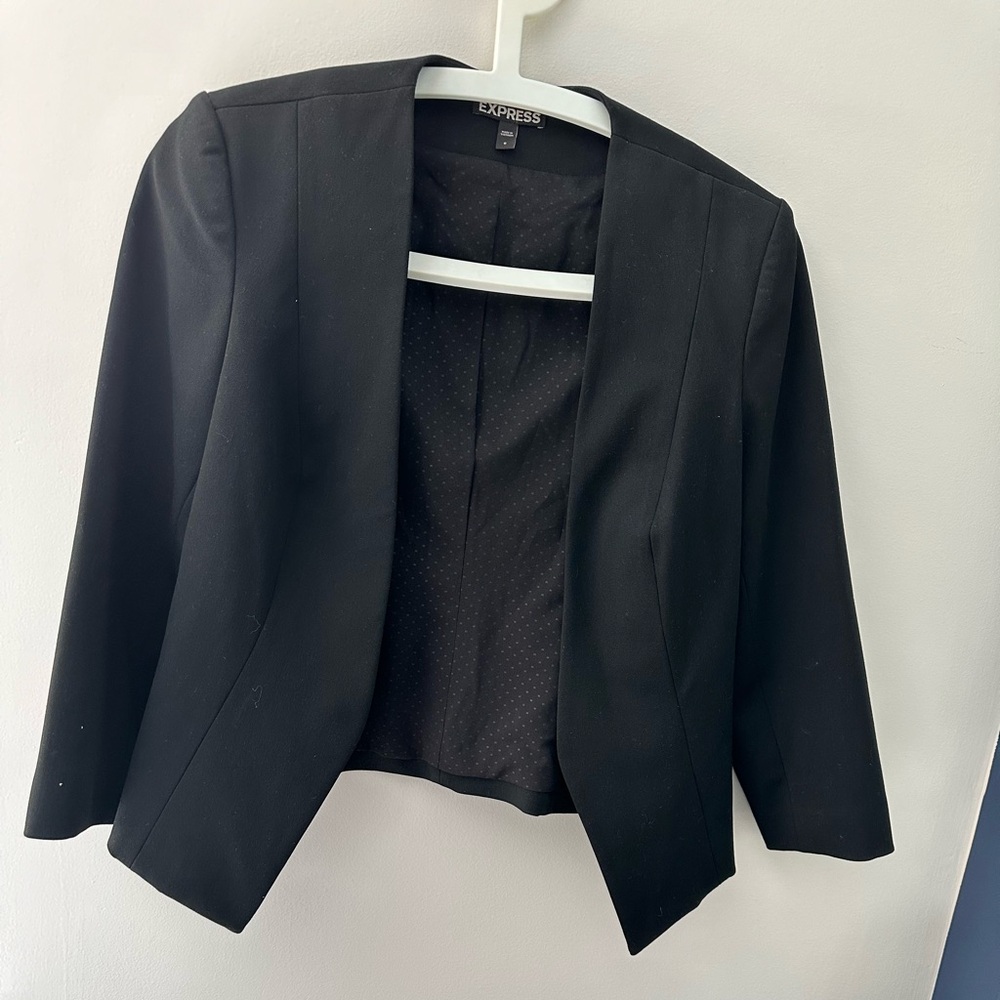 Express fitted crop blazer